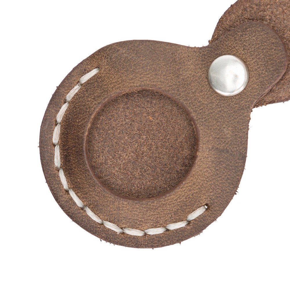 Apple AirTag Uyumlu Deri Anahtarlık Beta AA6 Kahve - Görsel 4