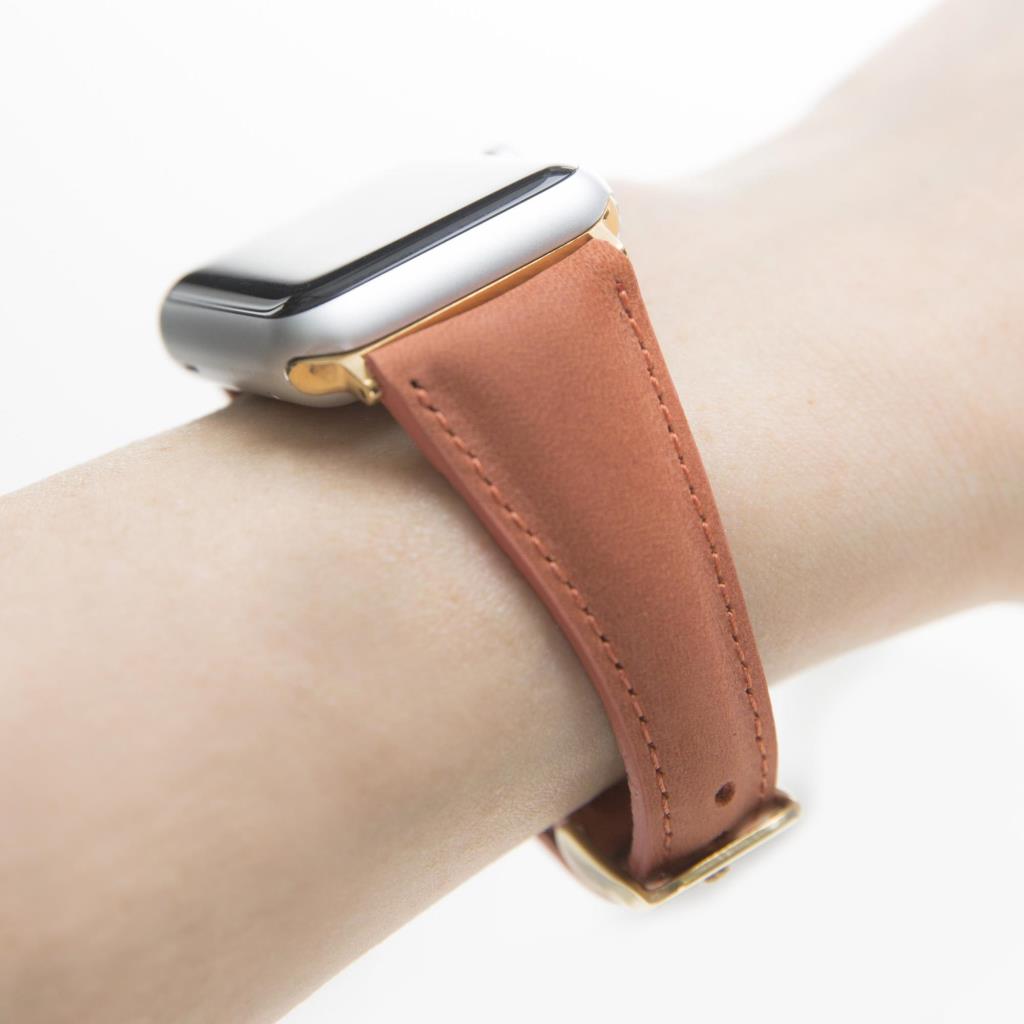 Apple Watch Uyumlu Deri Kordon 42-44-45mm Slim G17 - Görsel 4