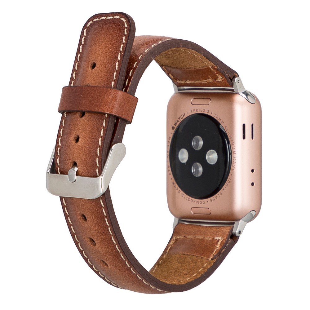 Apple Watch Uyumlu Deri Kordon Sen 38-40-41mm RST2EF - Görsel 2