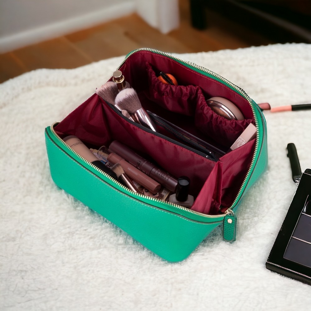 Ella Kadın Seyahat Kozmetik Bakım Makyaj Çantası Organizer Yeşil - Görsel 3