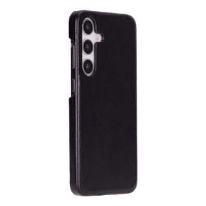 Samsung Galaxy S25 Plus Uyumlu, Hakiki Deri, El Yapımı Arka Kapak, Kömür Siyah