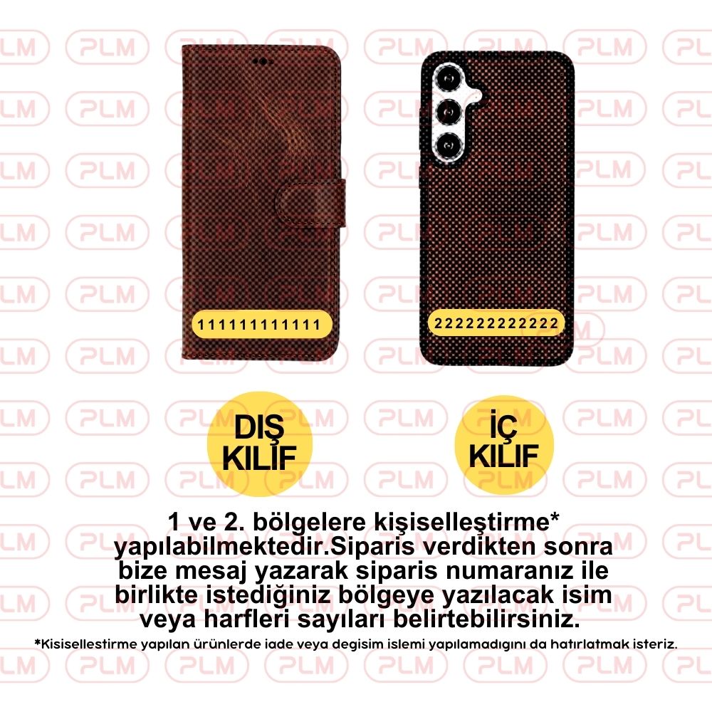 Samsung Galaxy S25 Ultra uyumlu, Hakiki Deri, El Yapımı, Cüzdanlı Kılıf, Karamel - Görsel 4